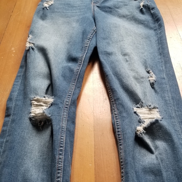 "Divided" Highwaisted Skinny Overalls - Picture 4 of 4